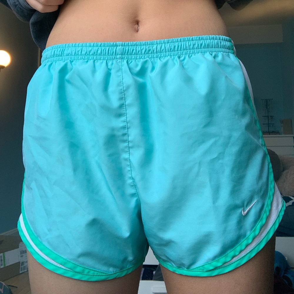 light blue nike athletic shorts